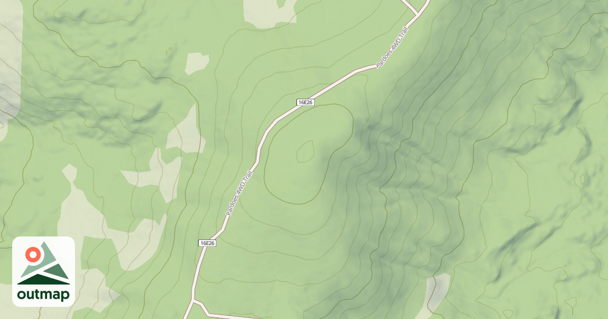 Map of Pardoes 4wd Trail