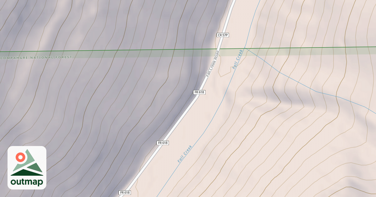 Map of FALL CREEK