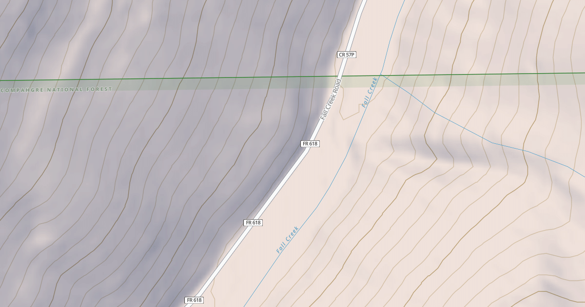 Map preview of FALL CREEK