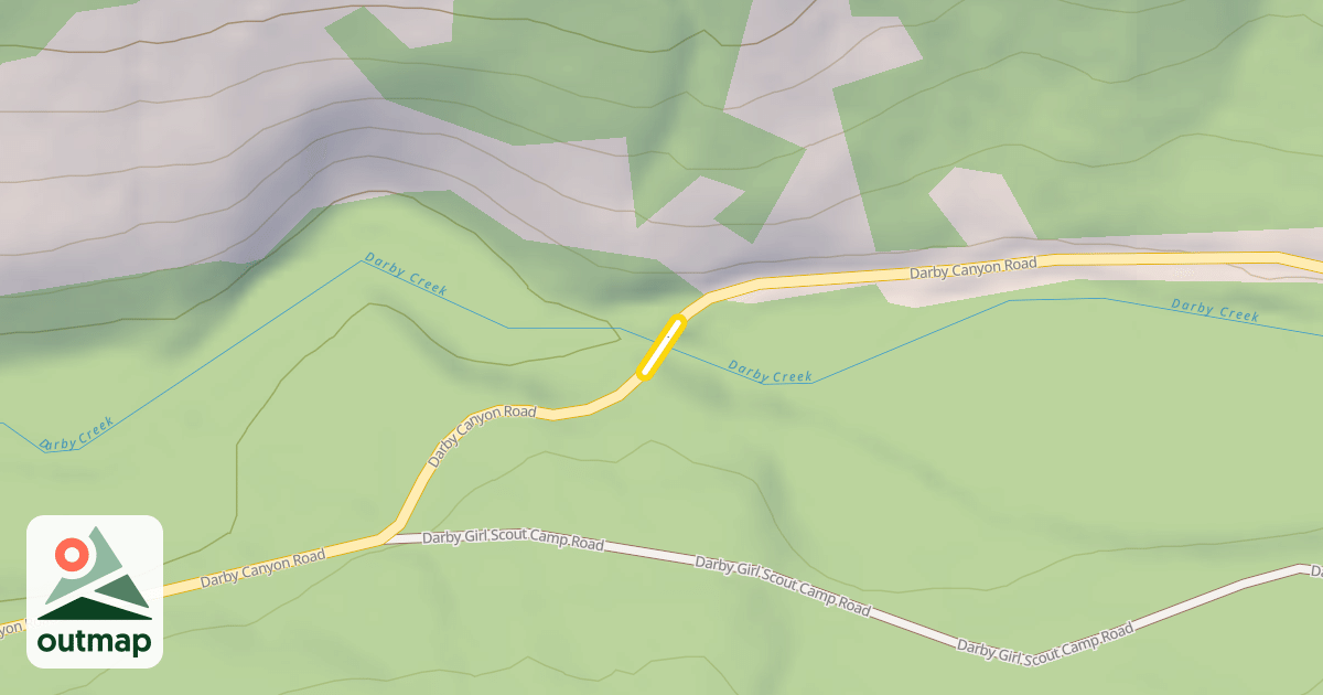 Map of Darby Canyon Road