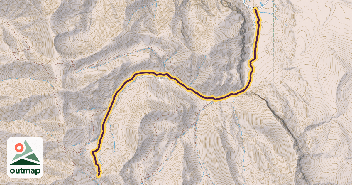 Map of Wyoming Range Trail - Section J