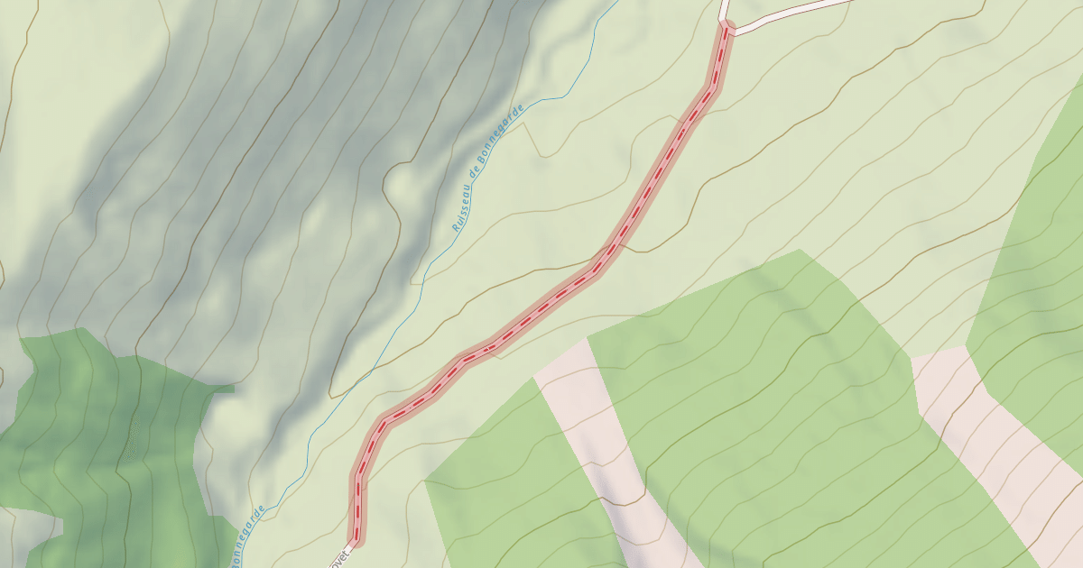 Map preview of Chemin du Mont Jovet