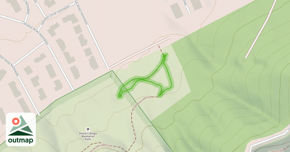 Map of North Ridge Loop
