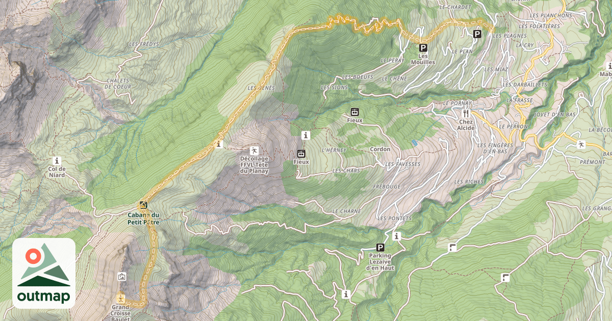 Map of Croisse Baulet — Les Molliards