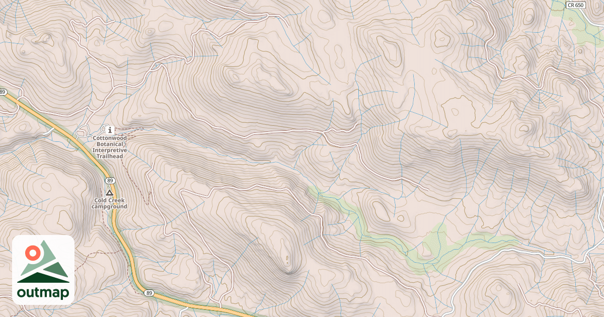 Map of COTTONWOOD CREEK