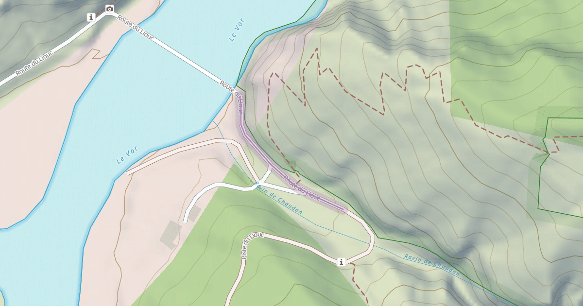 Map preview of Route du Liouc