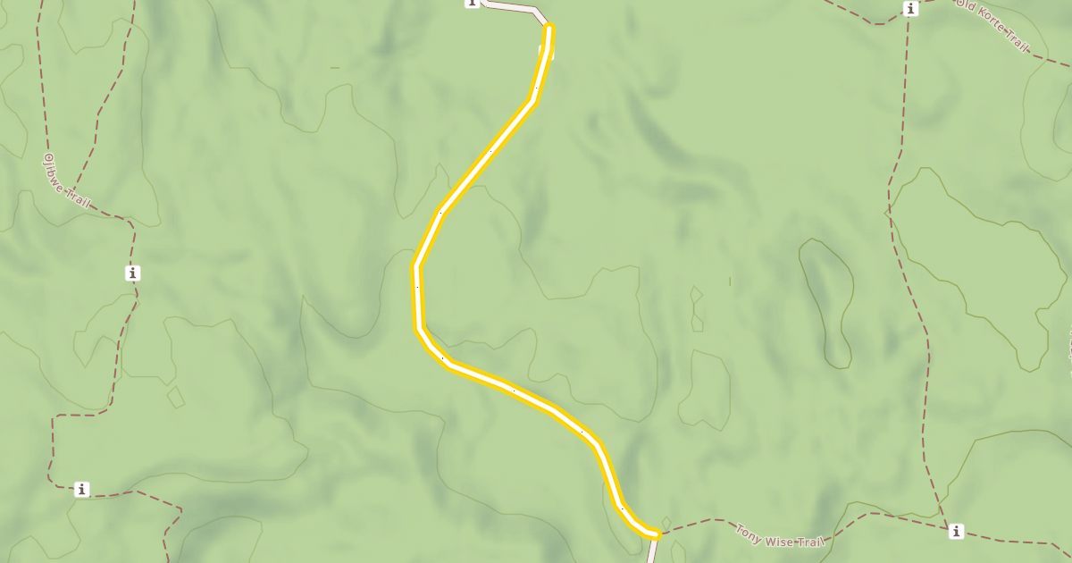 Map preview of Tony Wise Trail