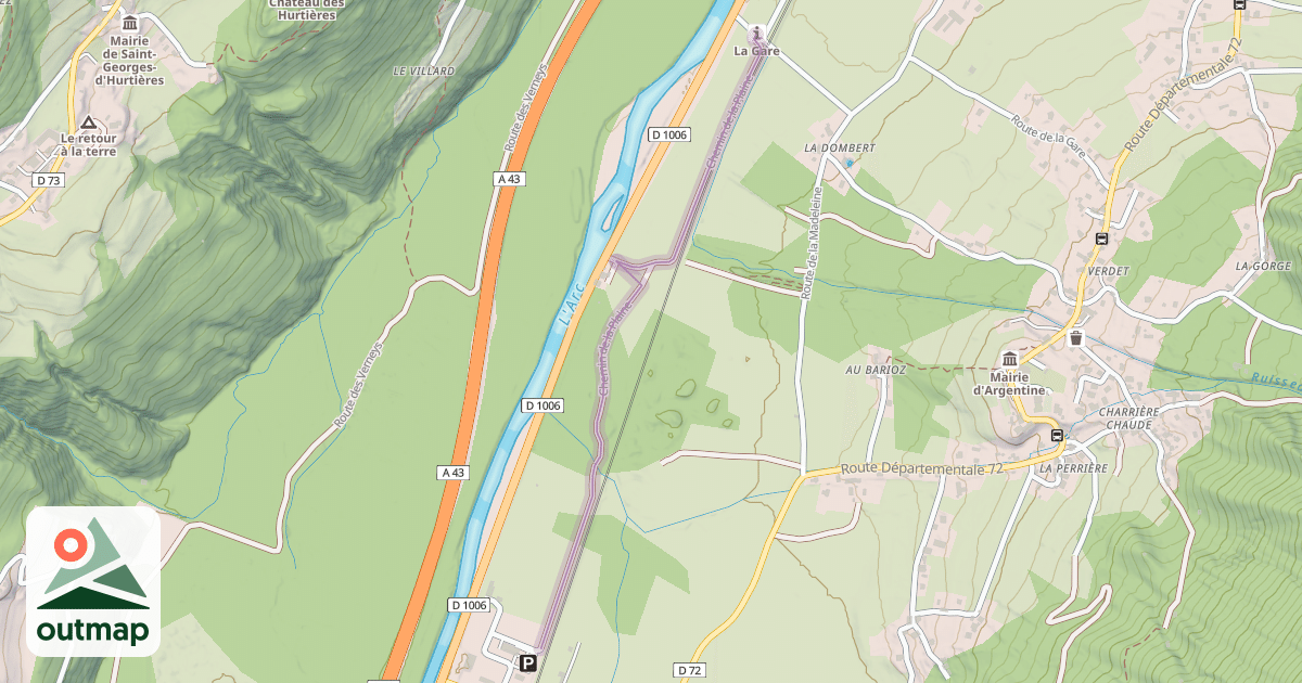 Map of Chemin de la Plaine
