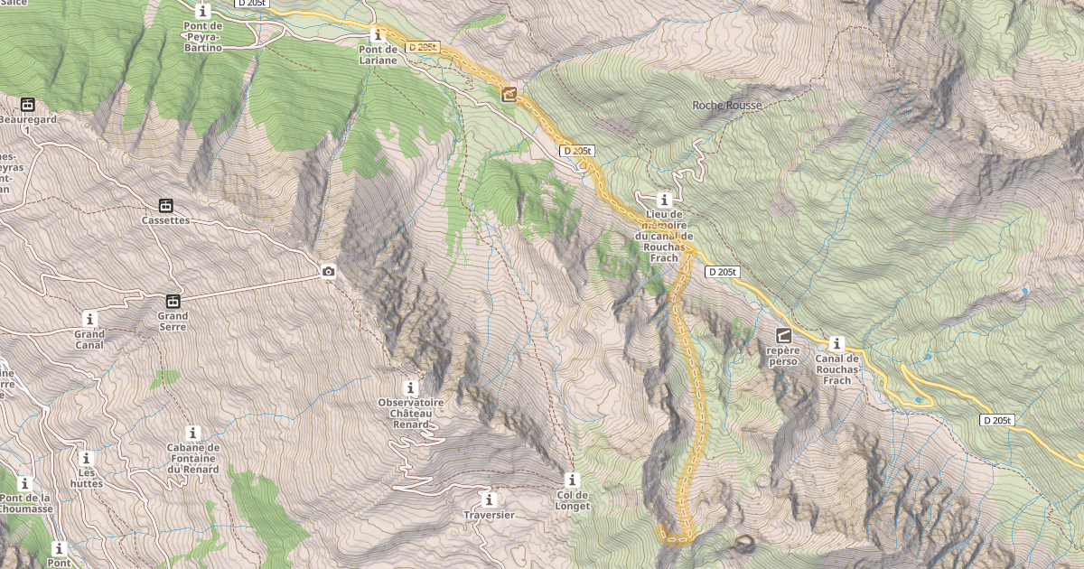 Map preview of Le Queyron — Pont de Lariane