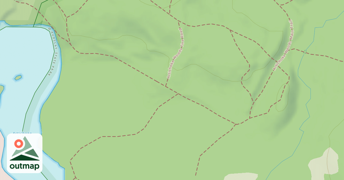 Map of Artichoke Woods Main Trail