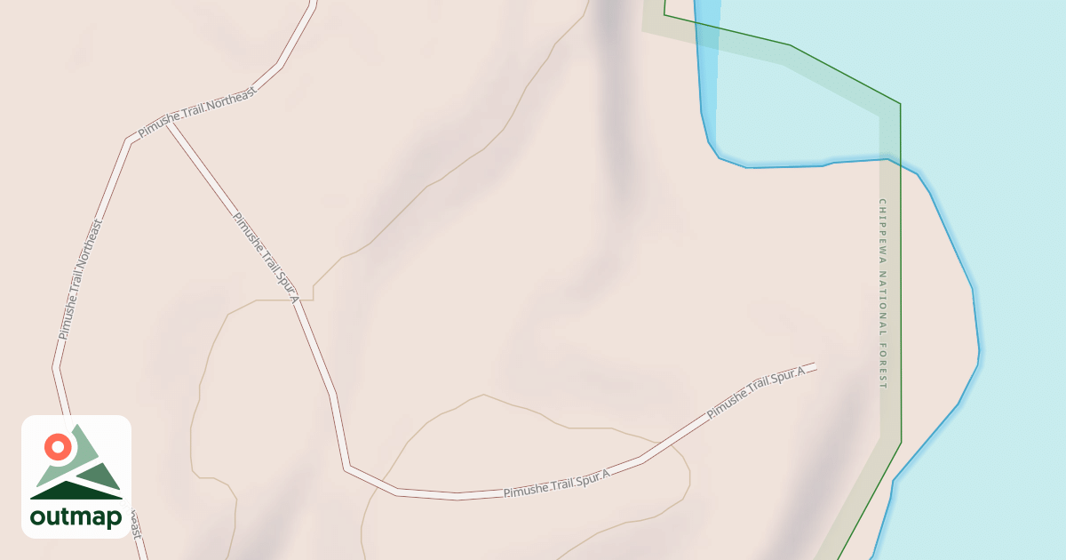 Map of PIMUSHE TRAIL SPUR A