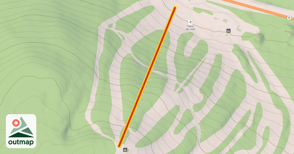 Map of Tabor T-Bar