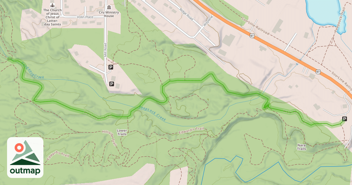 Map of Walk About Trail