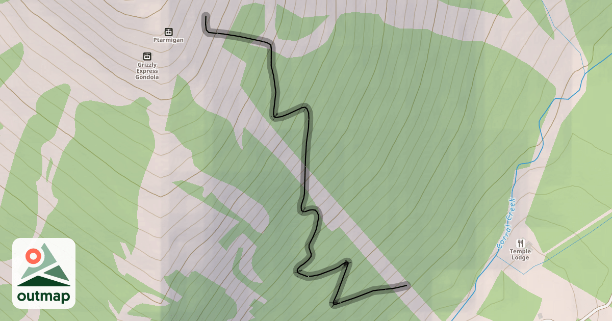 Map of "007" Ptarmigan Cat Track