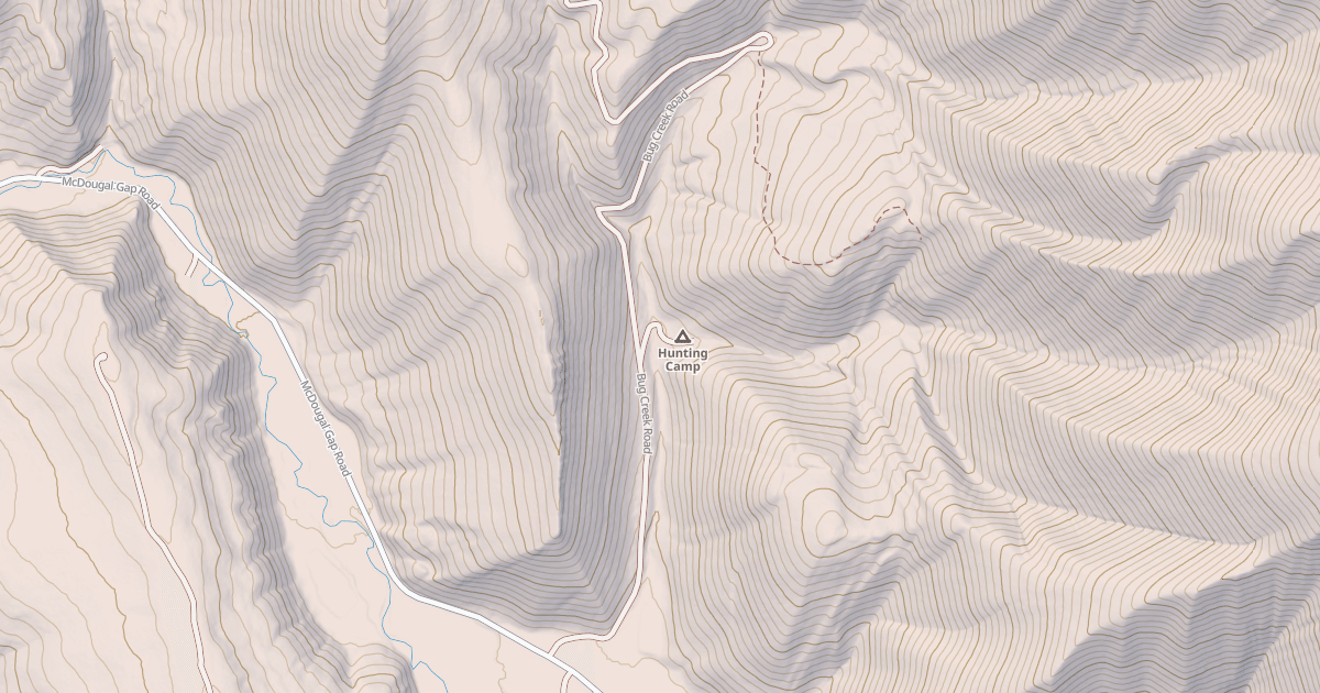 Map preview of BUG CREEK
