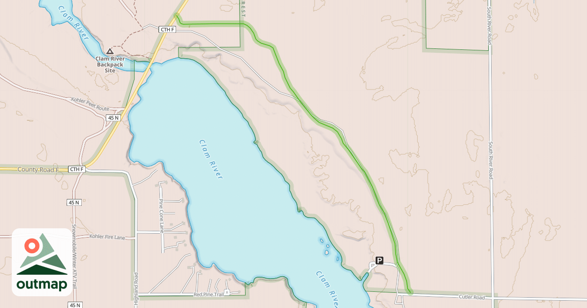 Map of Snowmobile/Winter ATV Trail