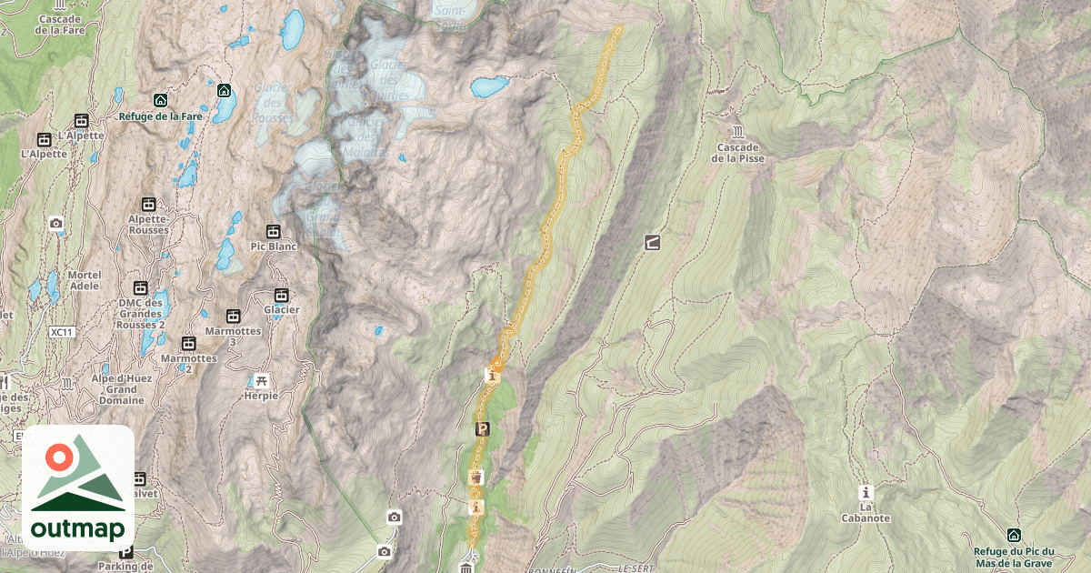 Map of Col du Fond du Ferrand — Clavans-le-Haut