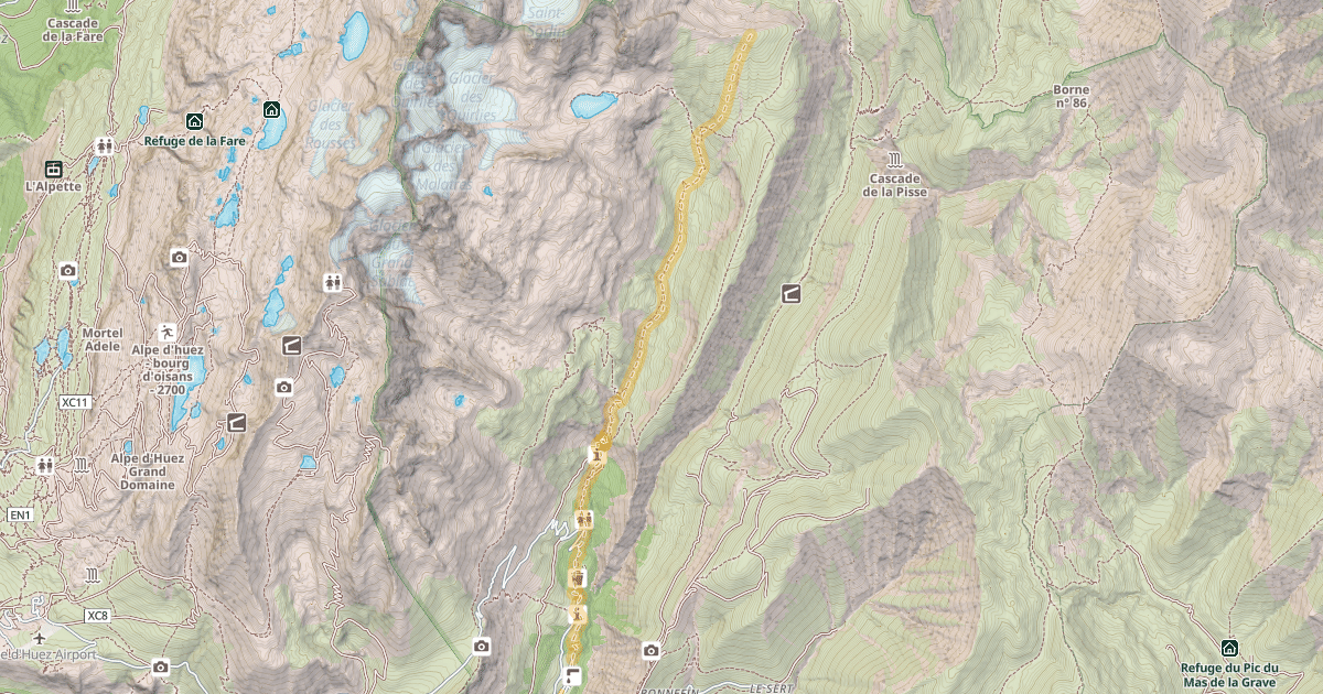 Map preview of Col du Fond du Ferrand — Clavans-le-Haut