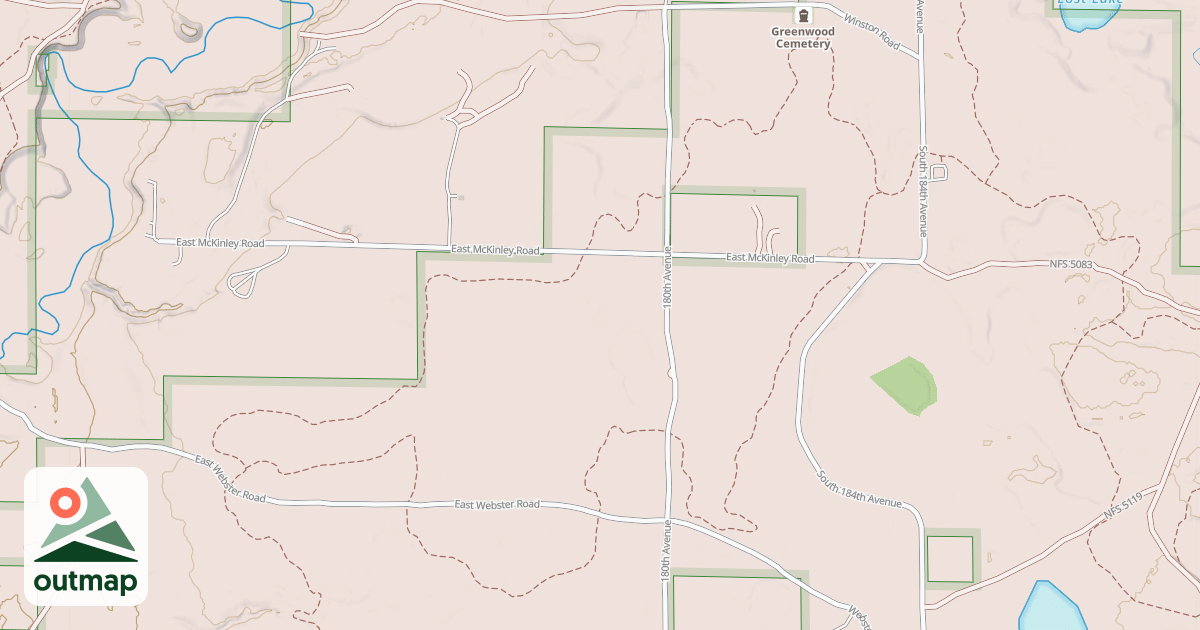 Map of HORSESHOE MOTORCYCLE TRAIL