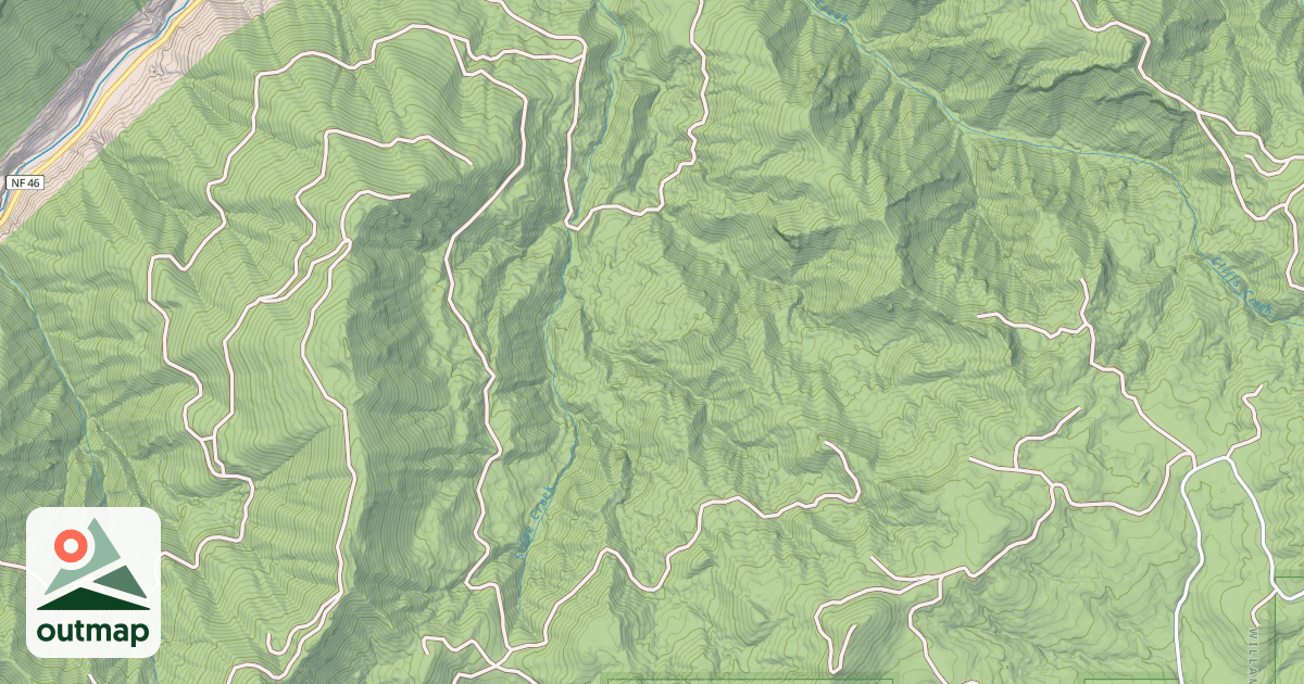 Map of UPPER SLIDE CREEK