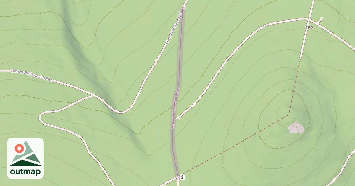 Map of Sentier des Deux Lacs