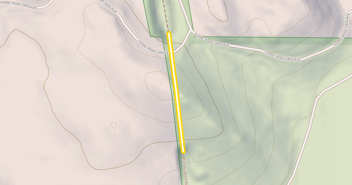 Map preview of Palouse to Cascades State Park Trail