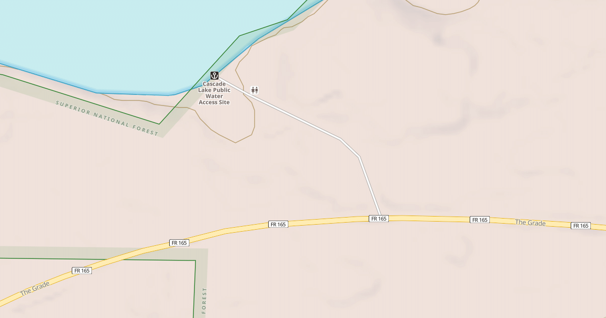 Map preview of CASCADE BOAT ACCESS