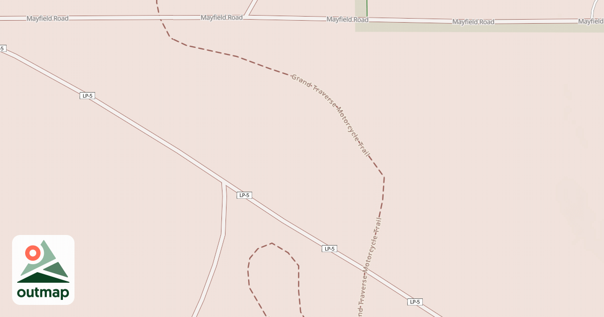 Map of Grand Traverse Motorcycle Trail