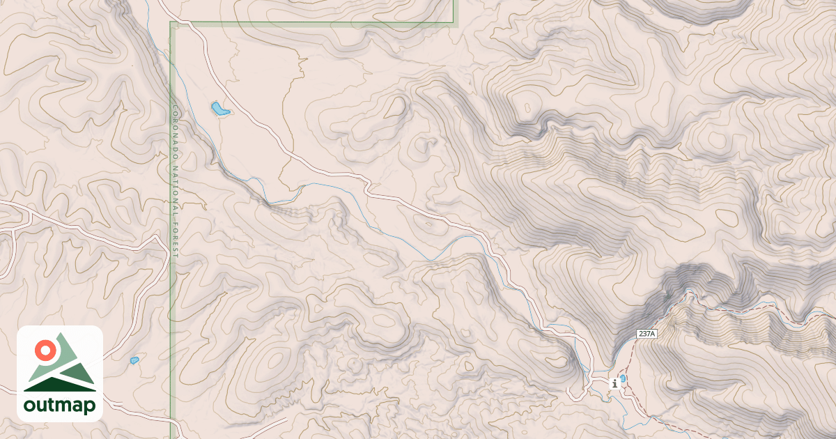 Map of BRUNO CANYON