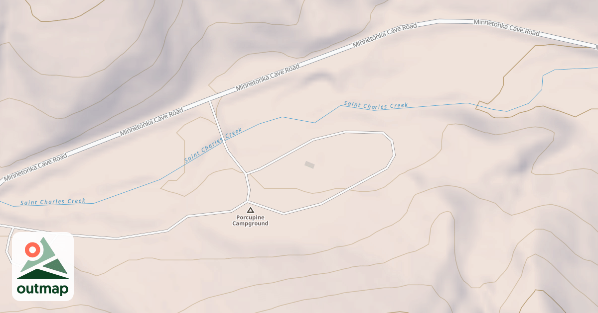 Map of PORCUPINE CAMPGROUND