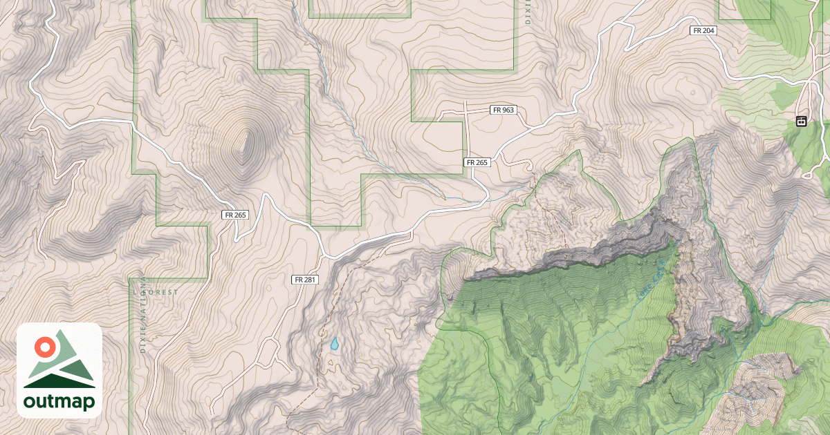 Map of HIGH MOUNTAIN SNOWMOBILE TRAIL