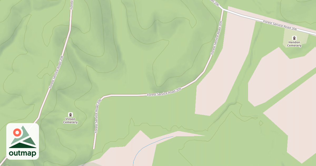 Map of VINSON CEMETERY ROAD