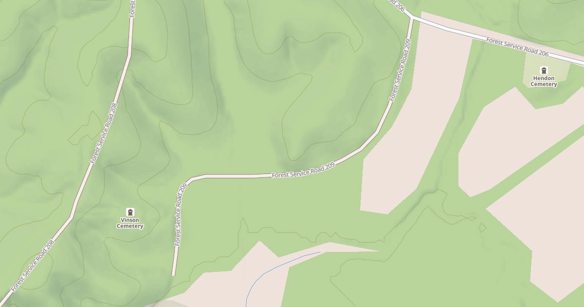 Map preview of VINSON CEMETERY ROAD