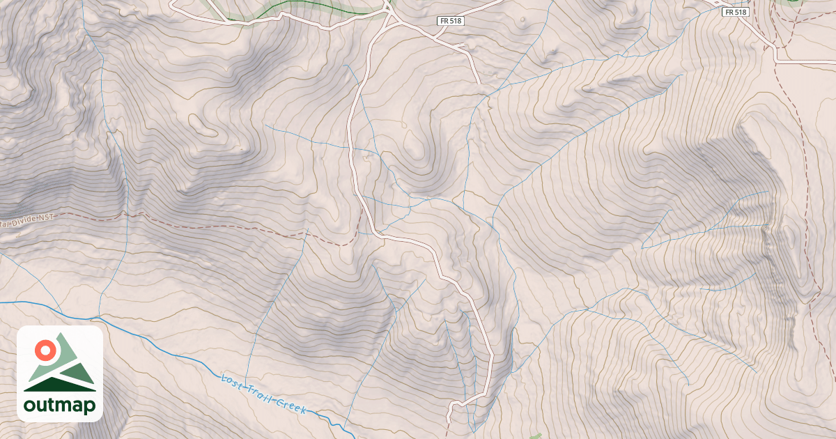 Map of NORTH CLEAR CR