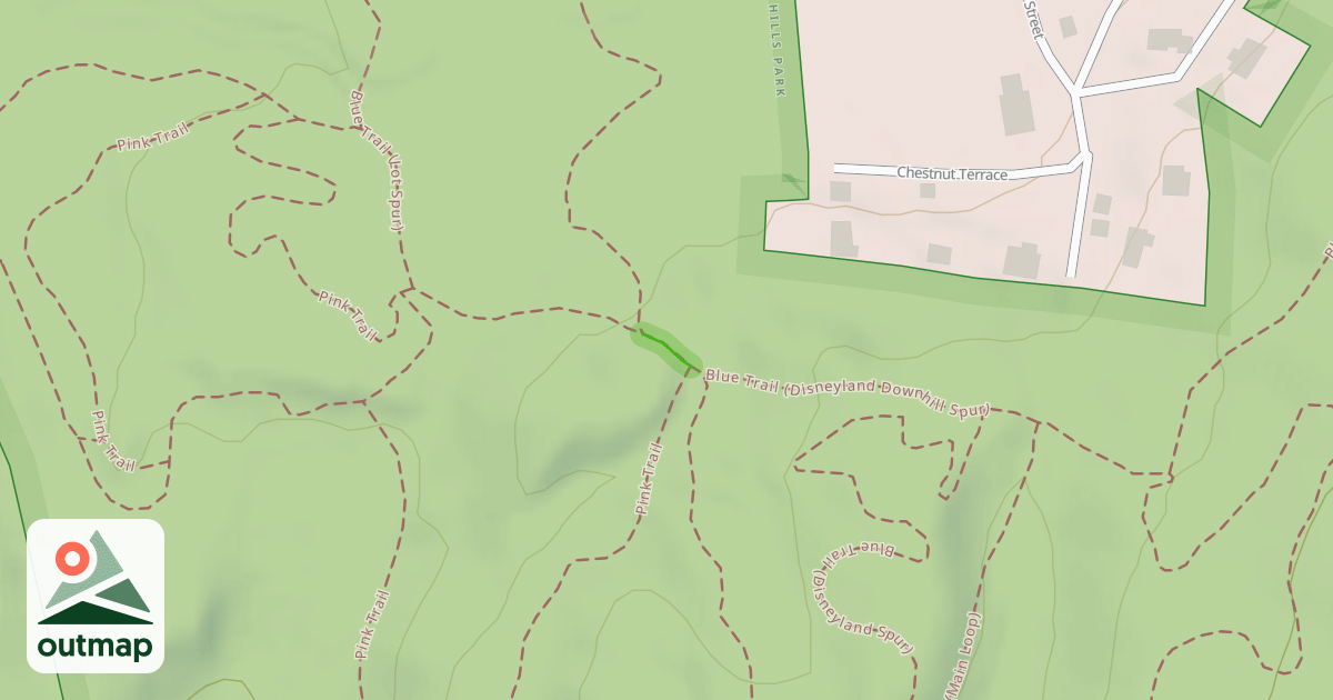 Map of Pink Trail / Blue Trail (Lot Spur)