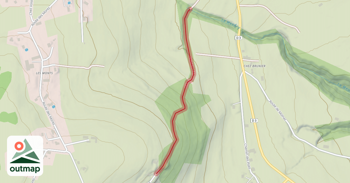 Map of Chemin des Daufes
