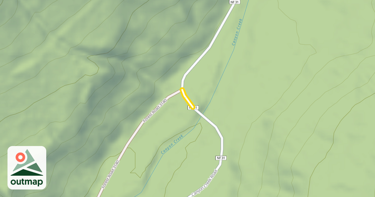 Map of Canyon Creek Road