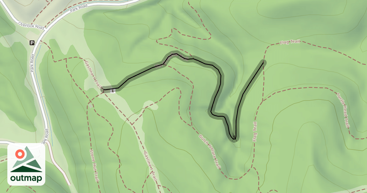 Map of The Trenches Trail