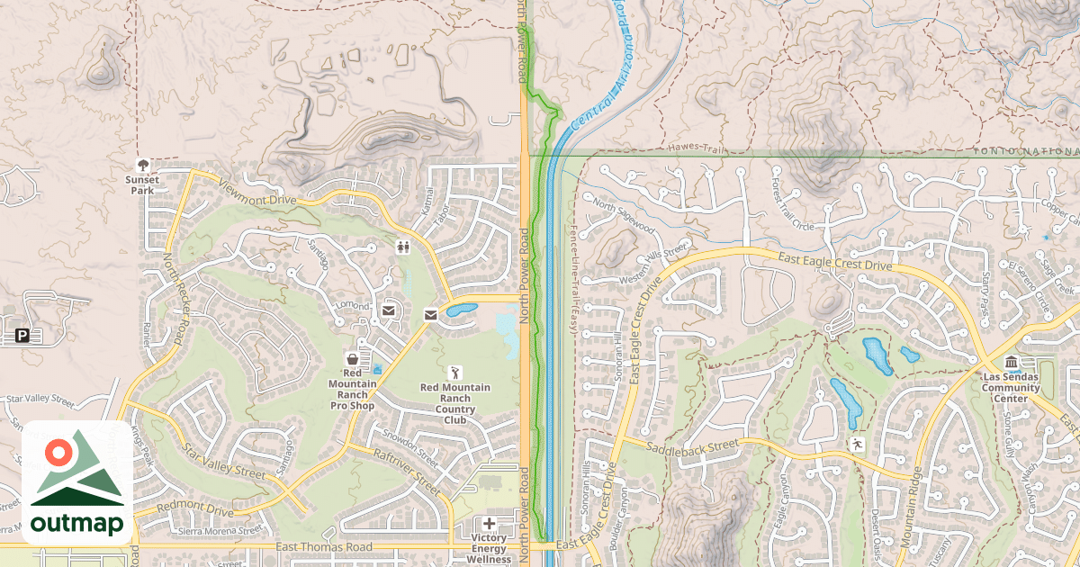 Map of Power Rd Trail (Easy)