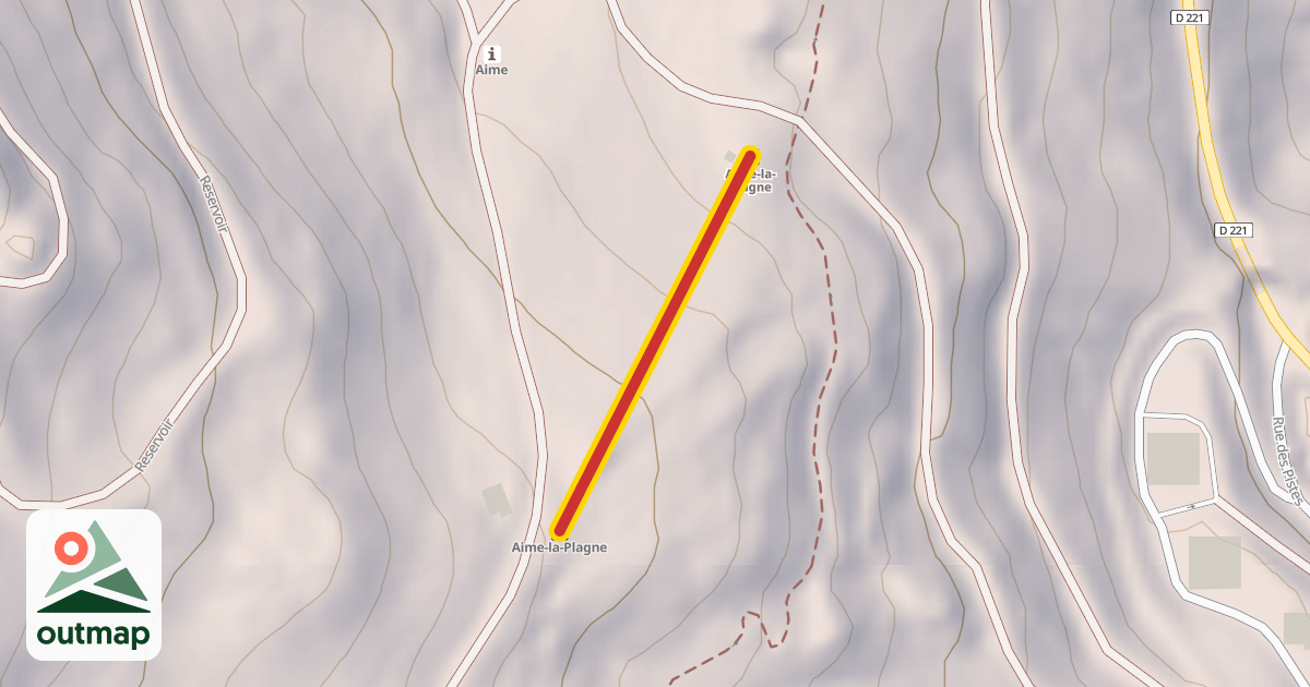 Map of Aime-la-Plagne