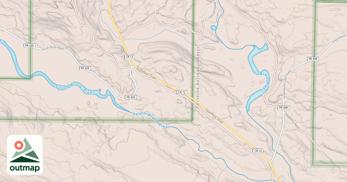 Map of Gunflint Trails Snowmobile