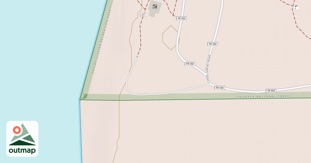 Map of CHILDS GLACIER OVRFLOW PARKING