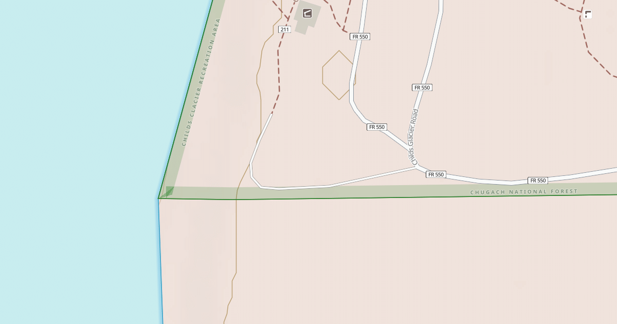 Map preview of CHILDS GLACIER OVRFLOW PARKING