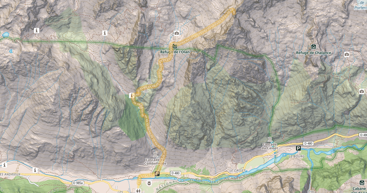 Map preview of Passage du Bâton — La Chapelle-en-Valgaudémar