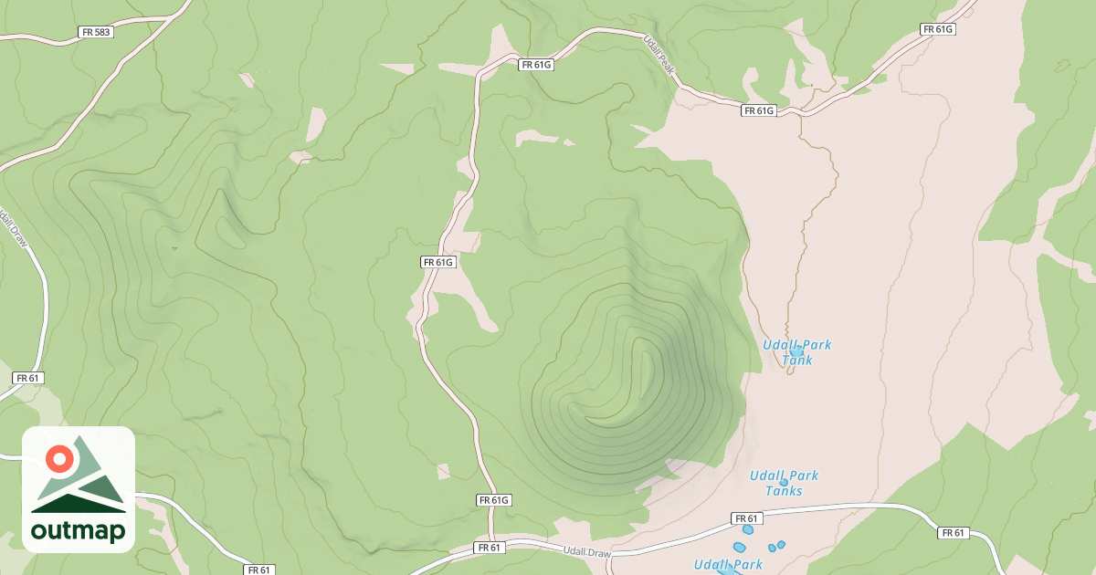 Map of UDALL PEAK