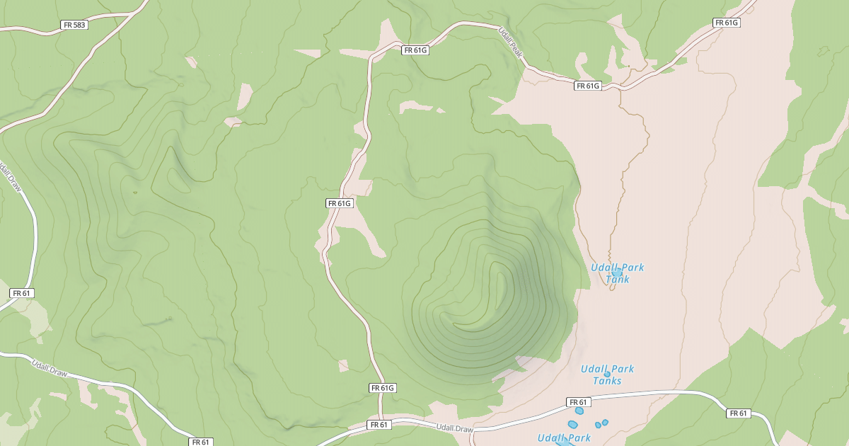 Map preview of UDALL PEAK