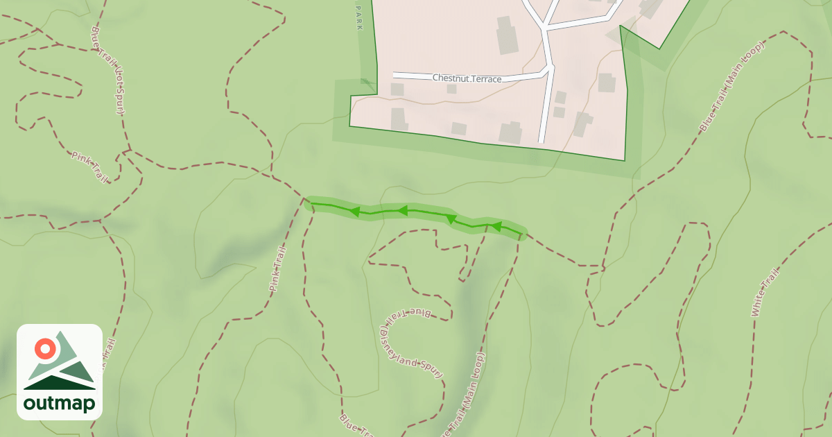 Map of Blue Trail (Disneyland Downhill Spur)