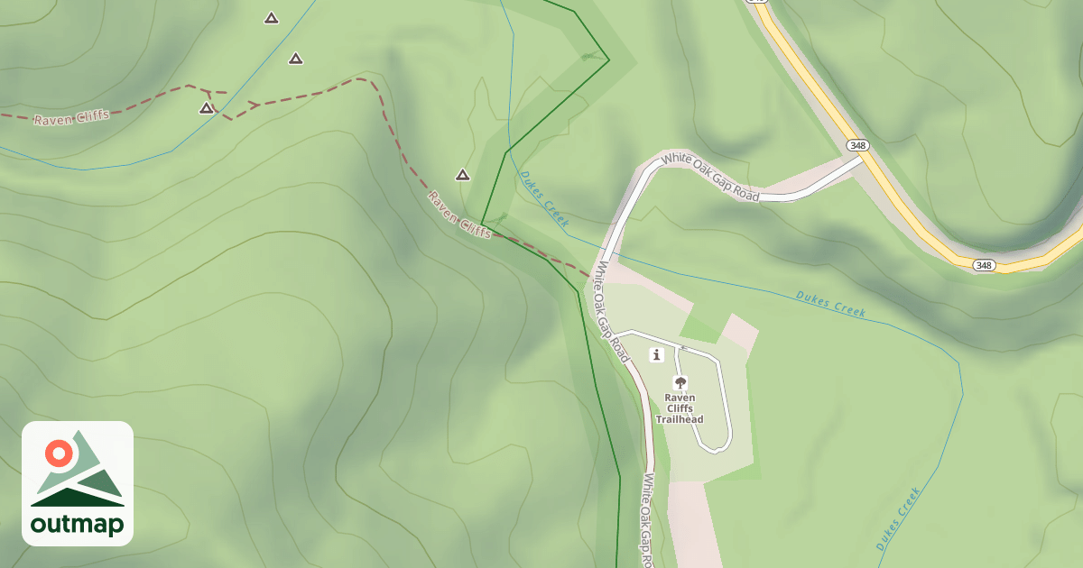 Map of WHITE OAK GAP PARKING LOT