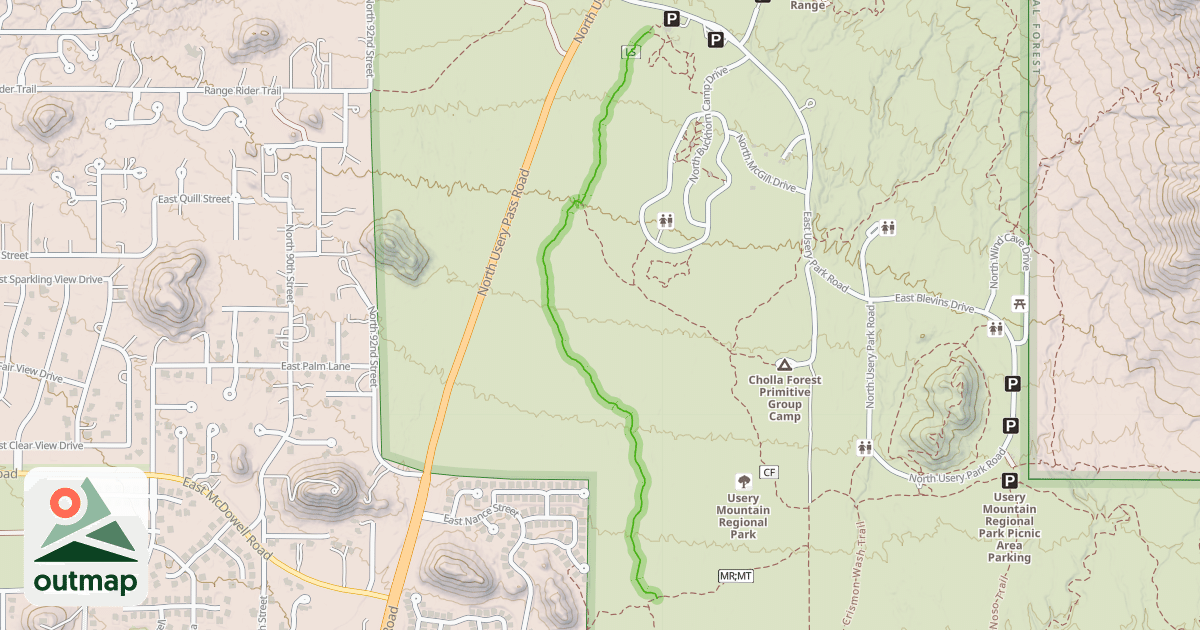 Map of Lost Sheep Trail