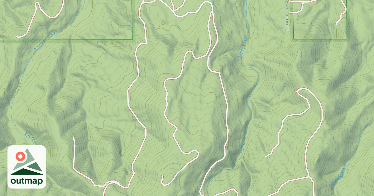 Map of USFS Motor Vehicle Use Map Roads {CD66192B-F771-4796-A580-C90C91808821}